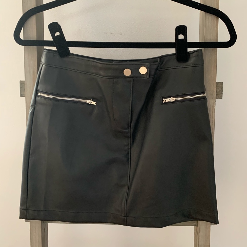 Faux Leather Mini Skirt